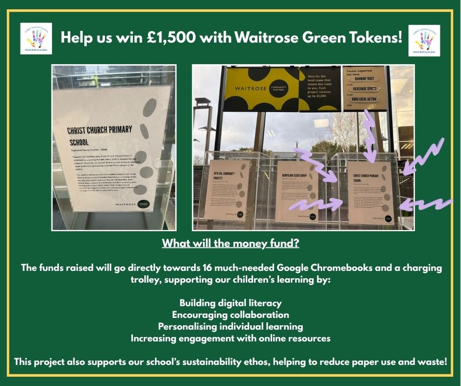 Waitrose Green Tokens - Help us win £1,500!