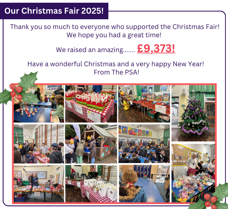 £9,373.00 raised at our Christmas Fair!